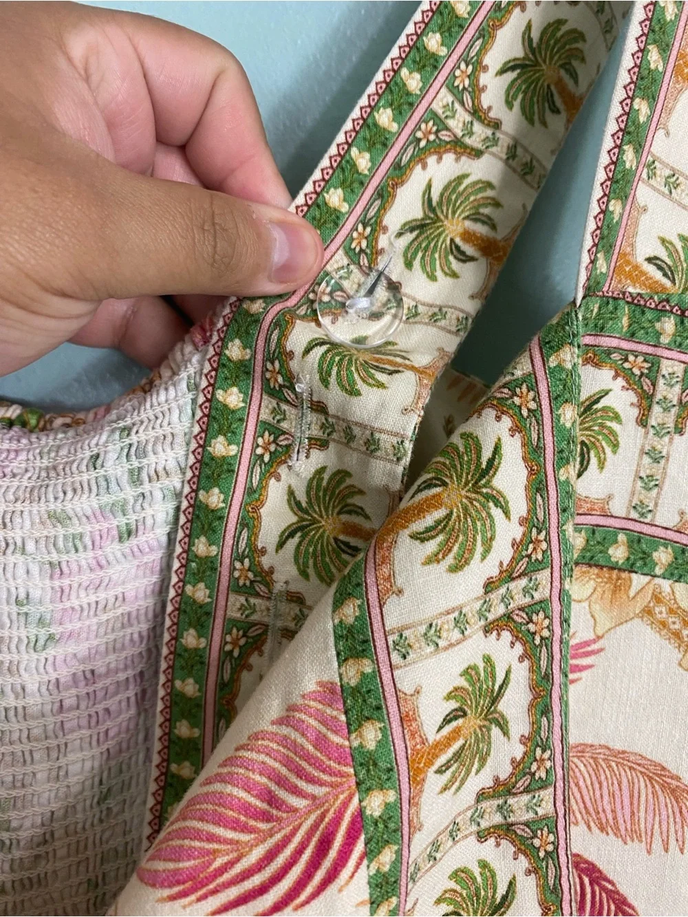 Farm Rio Palm Dream Strappy Jumpsuit Floral Linen Blend XL